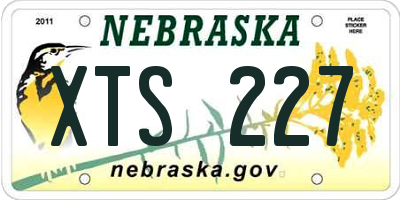 NE license plate XTS227