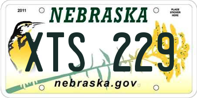 NE license plate XTS229