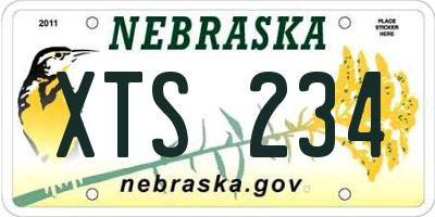 NE license plate XTS234