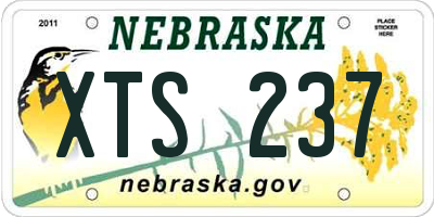 NE license plate XTS237
