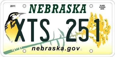 NE license plate XTS251