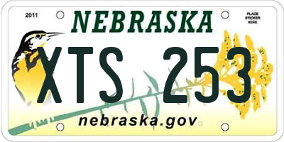 NE license plate XTS253
