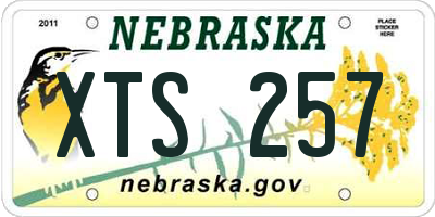 NE license plate XTS257