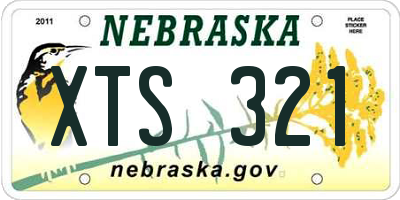 NE license plate XTS321