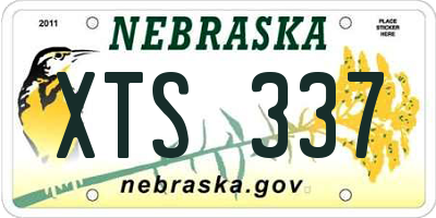 NE license plate XTS337