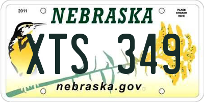 NE license plate XTS349