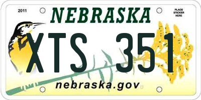 NE license plate XTS351