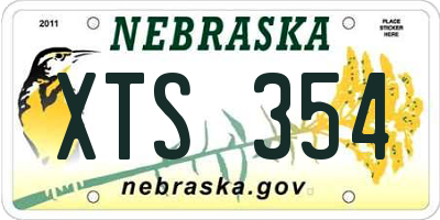 NE license plate XTS354