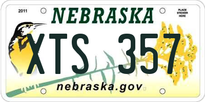 NE license plate XTS357