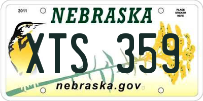 NE license plate XTS359