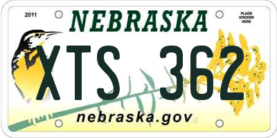 NE license plate XTS362