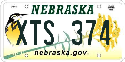 NE license plate XTS374