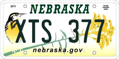 NE license plate XTS377