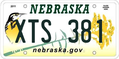 NE license plate XTS381