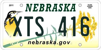 NE license plate XTS416