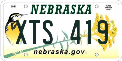 NE license plate XTS419