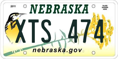 NE license plate XTS474