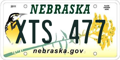 NE license plate XTS477