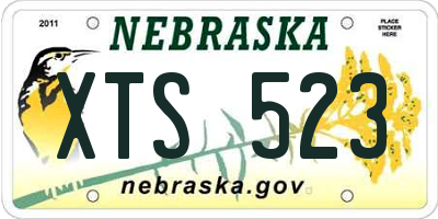 NE license plate XTS523