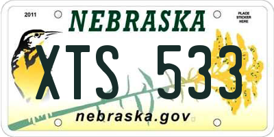 NE license plate XTS533