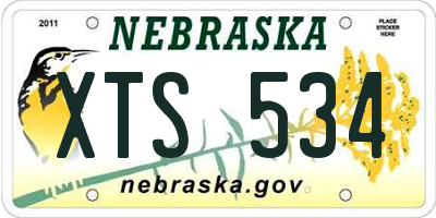 NE license plate XTS534