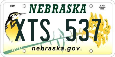 NE license plate XTS537
