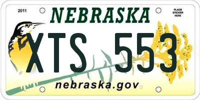 NE license plate XTS553