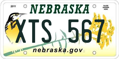 NE license plate XTS567