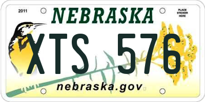 NE license plate XTS576