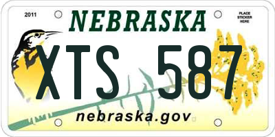 NE license plate XTS587