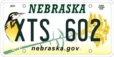 NE license plate XTS602