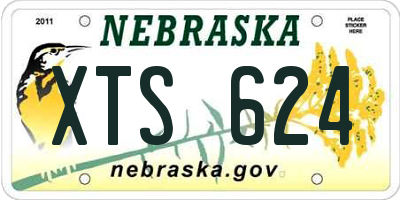 NE license plate XTS624
