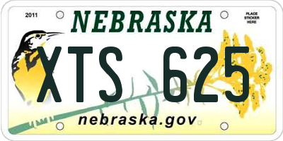 NE license plate XTS625