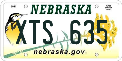 NE license plate XTS635