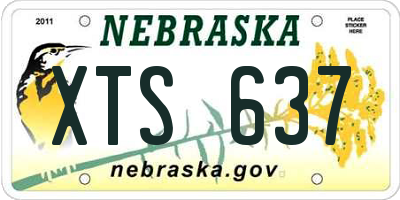 NE license plate XTS637