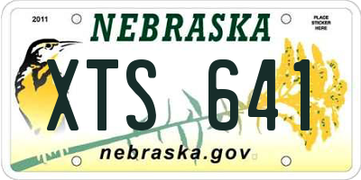 NE license plate XTS641