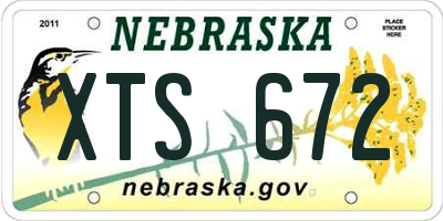 NE license plate XTS672