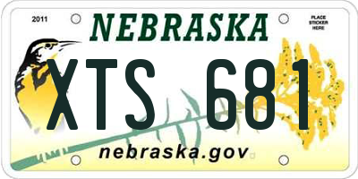 NE license plate XTS681
