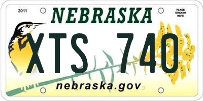 NE license plate XTS740