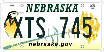 NE license plate XTS745