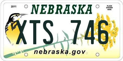 NE license plate XTS746