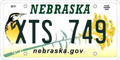 NE license plate XTS749