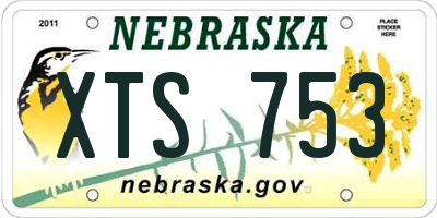 NE license plate XTS753