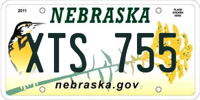 NE license plate XTS755