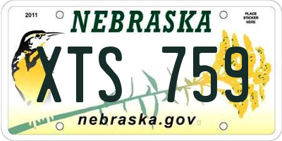 NE license plate XTS759