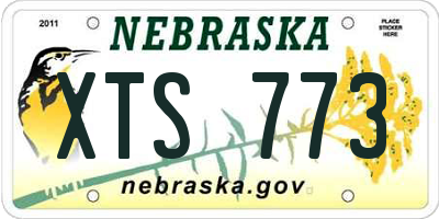 NE license plate XTS773