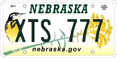 NE license plate XTS777