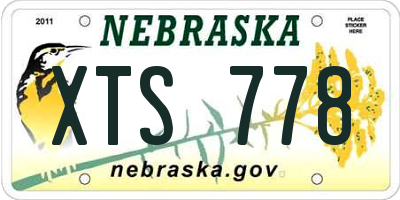 NE license plate XTS778