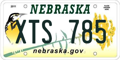 NE license plate XTS785