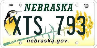 NE license plate XTS793
